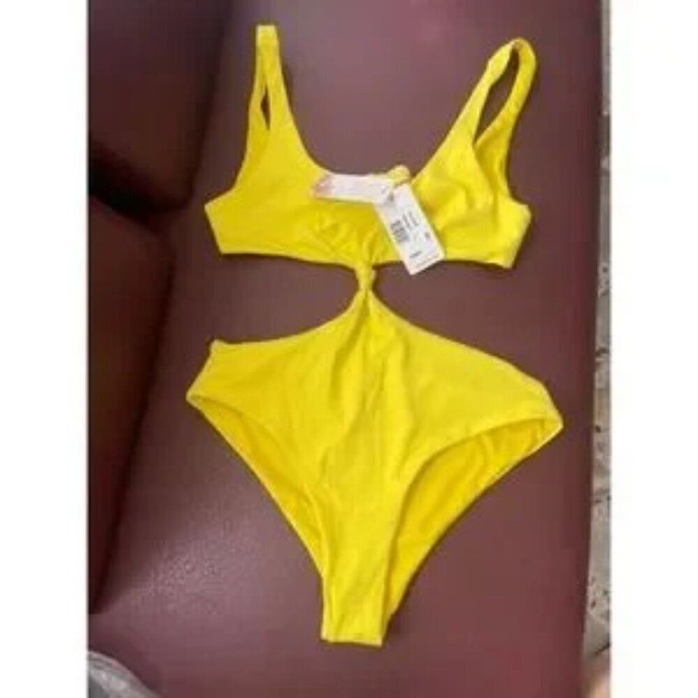 Agua Bendita Swimsuit XL NWT Kasie Yellow Bathing Suit $290 - Picture 5 of 6